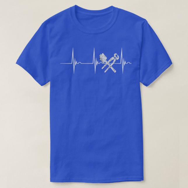 Camiseta Blacksmith Heartbeat EKG Farriers to (Diseño del anverso)