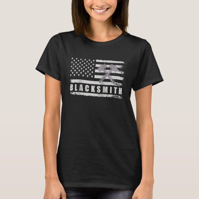 Camiseta Blacksmith Metalworker Raglan (Anverso)
