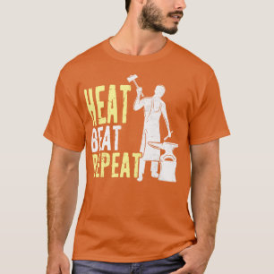 Camiseta Blacksmith Y Anvil Heat Beat Repiten Retro Vintag
