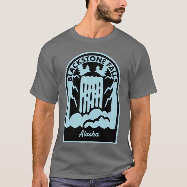 Camiseta Blackstone Falls Alaska Sobredimensionado (Anverso)