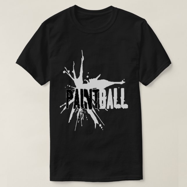 Camiseta BlackWhite de bola de pintura (Diseño del anverso)