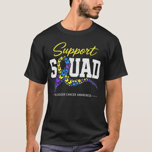 Camiseta Bladder Cancer Awareness Family Support Squad  (Anverso)