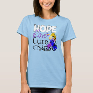 Camiseta Bladder Cancer Hope Love Cure
