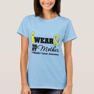 Camiseta Bladder Cancer I Wear Yellow Ribbon For My Mother