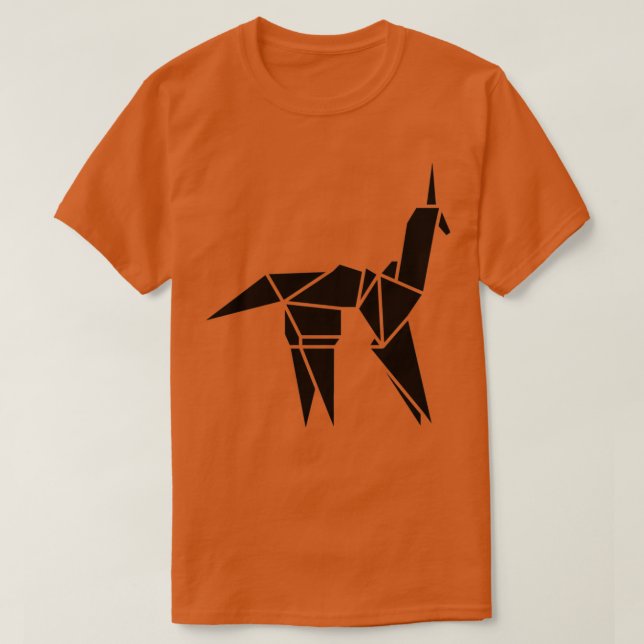 Camiseta Bladerunner Origami Unicorn Negro (Diseño del anverso)