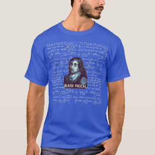 Camiseta Blaise Pascal Retrato Con Matemáticas
