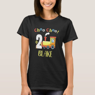 Camiseta Blake Choo Choo Dos Tren Segundo Cumpleaños Turno