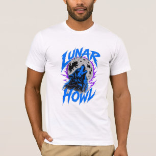 Camiseta blanca ADOM Lunar Howl Wolf