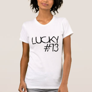 Camiseta blanca afortunada del equipo #13 SGB de