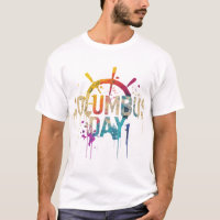 Camiseta blanca básica de Columbus Day