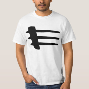 Camiseta blanca básica de la hilada del lado del