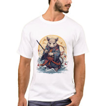 Camiseta blanca básica de Samurai rat