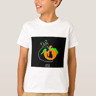 Camiseta blanca básica del chico de la calabaza de