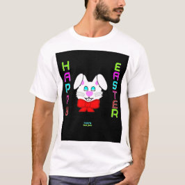 Camiseta blanca básica para hombres conejo de Pasc