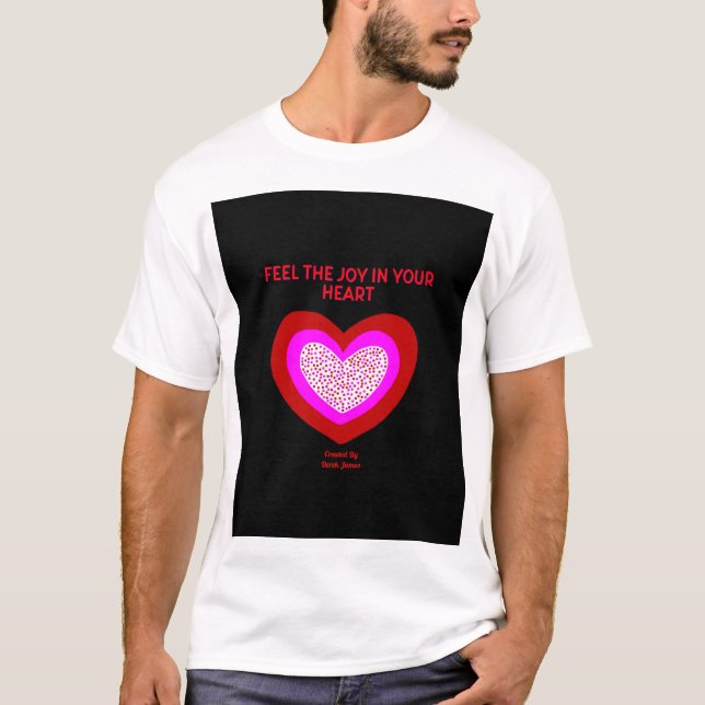 Camiseta blanca básica para hombres de corazón ale (Anverso)