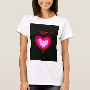 Camiseta blanca básica para mujeres de corazón ale
