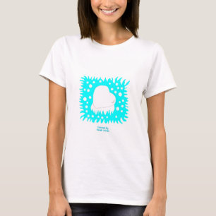 Camiseta blanca básica para mujeres de invierno co