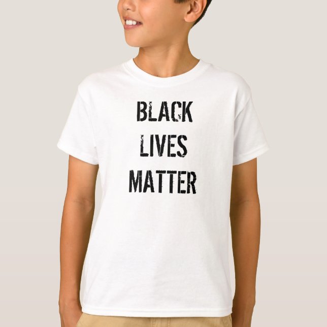 Camiseta blanca Black Lives Matter | Niño (Anverso)