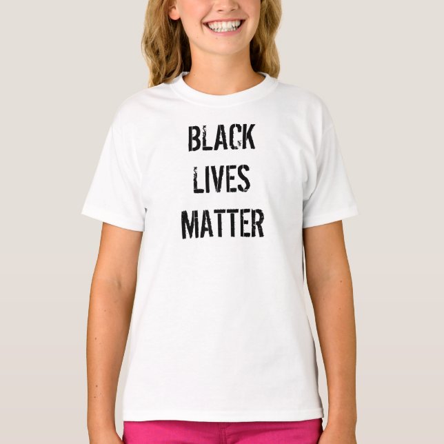 Camiseta blanca Black Lives Matter | Niño (Anverso)