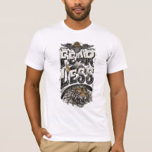 Camiseta Blanca Casual Motivación Tigre Mentalidad