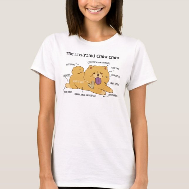 Camiseta blanca CHOW ilustrada (Subido por el creador)