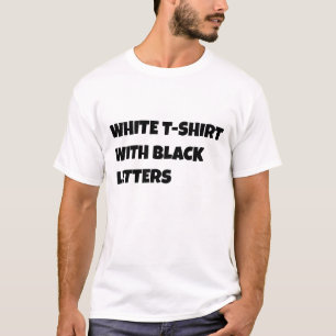 Camiseta blanca clásica con letras negras