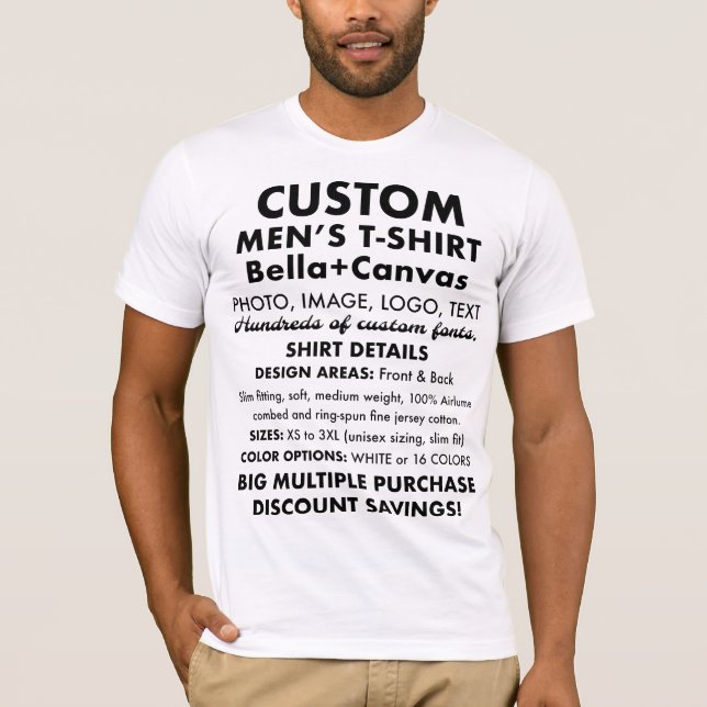 Camiseta blanca clásica personalizada y Personaliz (Anverso)