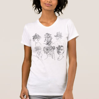 Camiseta Blanca Con Caras Diferentes