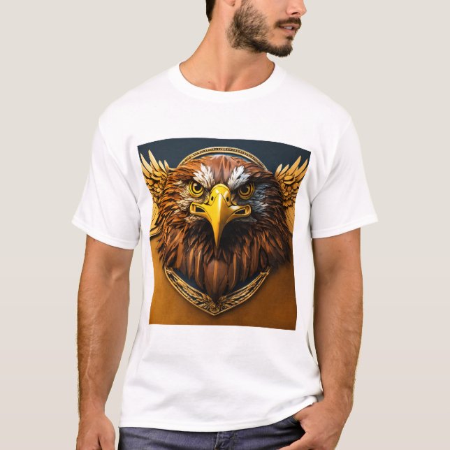 Camiseta blanca con diseño 🦅 águila (Anverso)