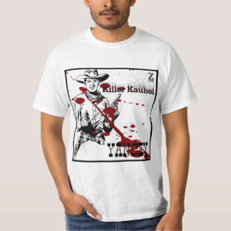 Camiseta blanca con el diseño Kauboi del asesino d