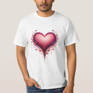 Camiseta blanca con el logotipo clásico del corazó