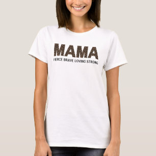 Camiseta blanca con estampado de leopardo personal
