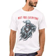 Camiseta blanca con estampado frontal de la Muerte
