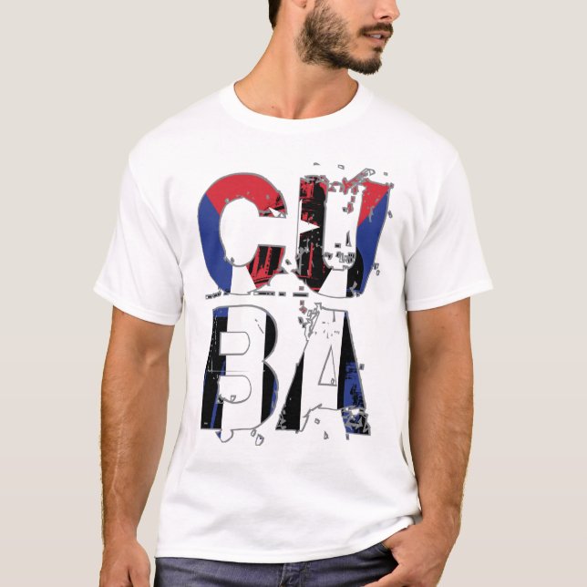 Camiseta blanca con gráfico de texto abstracto de  (Anverso)