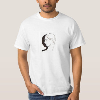 Camiseta blanca con la cara del estilo del art