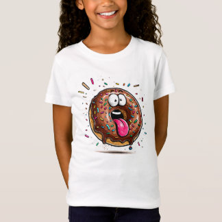 Camiseta Blanca con Purpurina Bañada en Chocolate