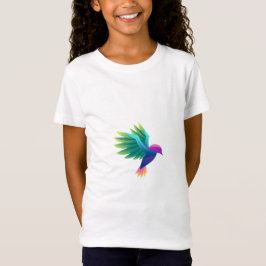 Camiseta blanca con un gráfico colorido