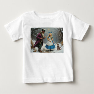 Camiseta blanca de bebé Winter Alice