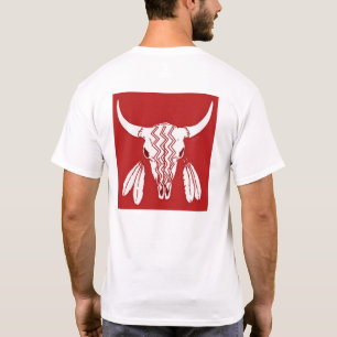Camiseta blanca de Búfalo Fantasma Roja