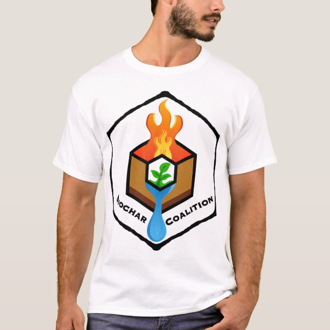 Camiseta blanca de carbón vegetal (Anverso)