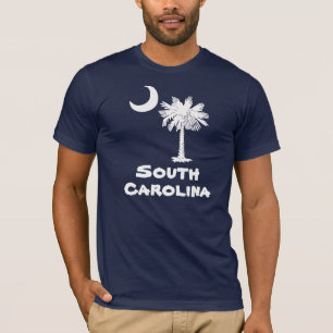 Camiseta blanca de Carolina del Sur del Palmetto