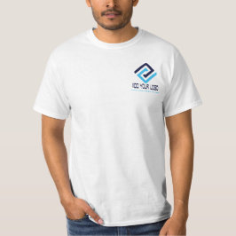 Camiseta blanca de hombre con logotipo de empresa