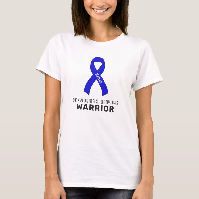Camiseta blanca de la cinta de la espondilitis anq (Anverso)