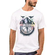 Camiseta blanca de la conmemoración del 25º aniver