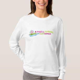 Camiseta blanca de la manga larga de las mujeres