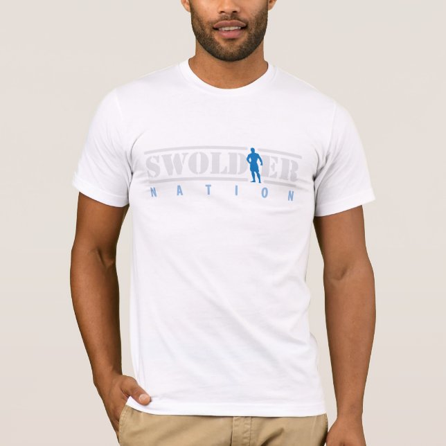 Camiseta blanca de la nación de Swoldier (Anverso)