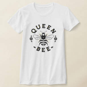 Camiseta blanca de la reina de las mujeres