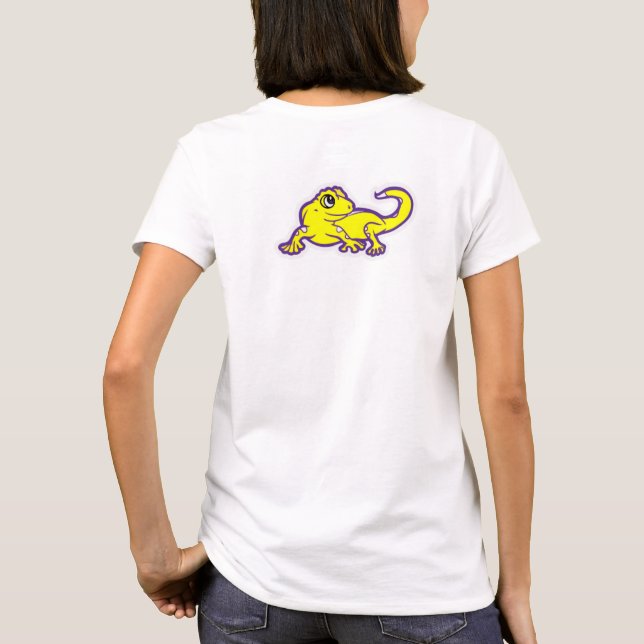 Camiseta blanca de las mujeres (Reverso)