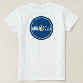 Camiseta blanca de las mujeres anclada en perros d
