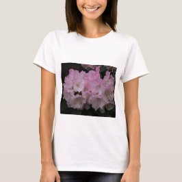 Camiseta blanca de las mujeres con elegantes flore